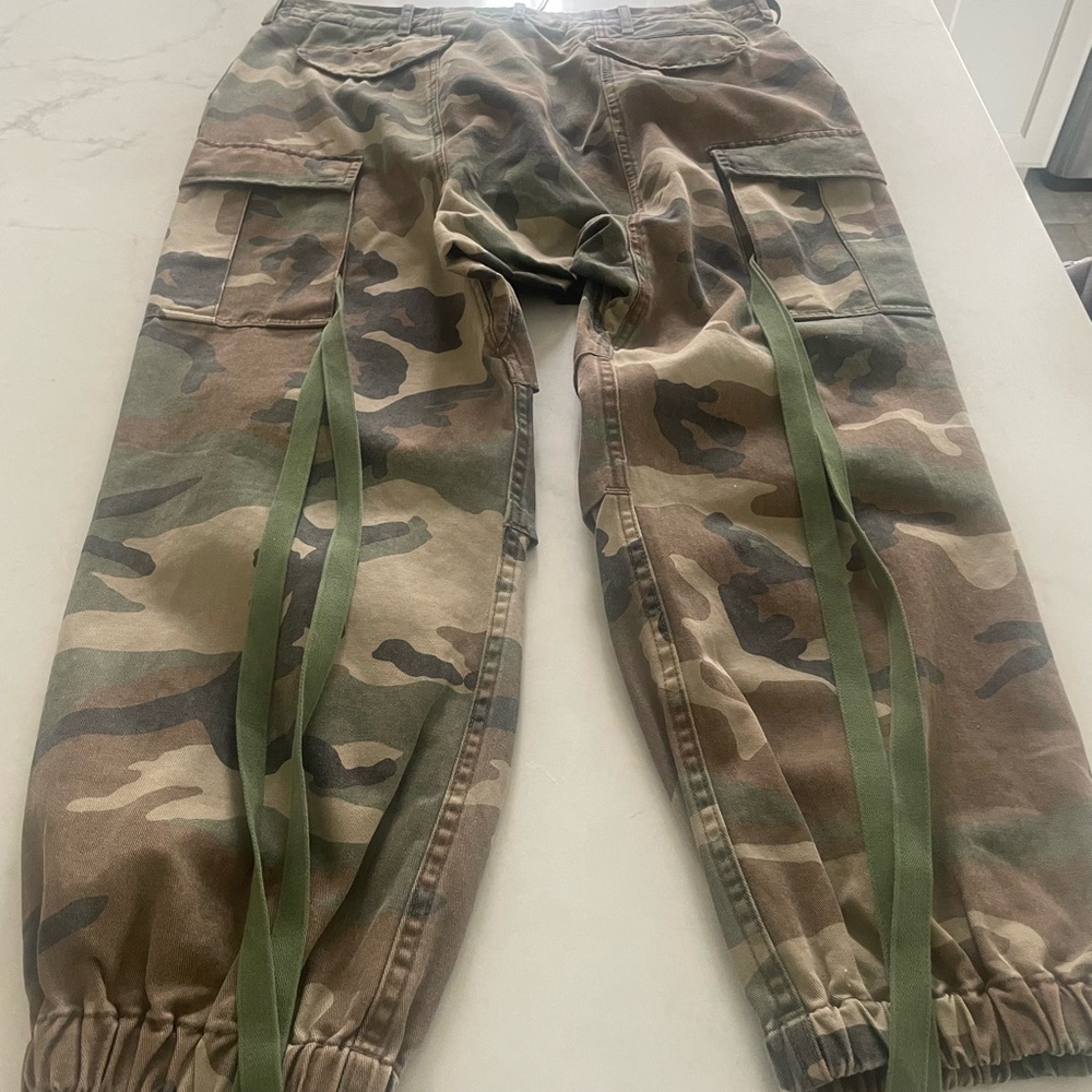 R13 Camouflage Cargo Pants in Olive and Khaki - Picture 2 of 9